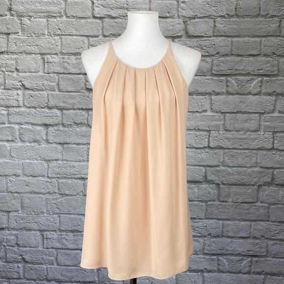 Vince Camuto Tops - Vince Camuto Soft Pink Silk Pleated Tank